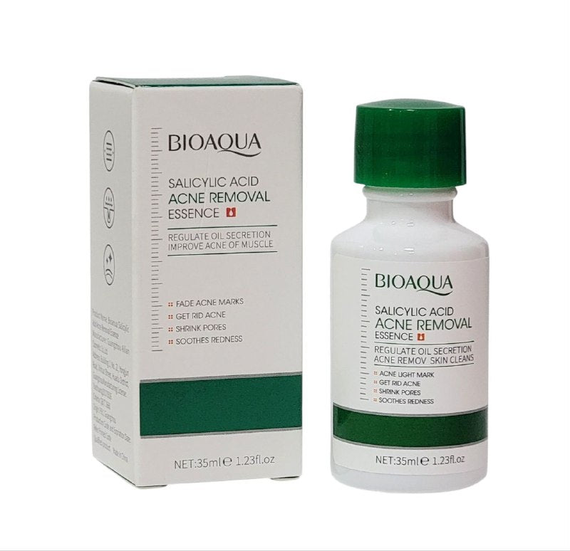 SUERO ESENCIA FACIAL PARA ELIMINAR EL ACNE CON ACIDO SALICILICO BIOAQUA 35ML