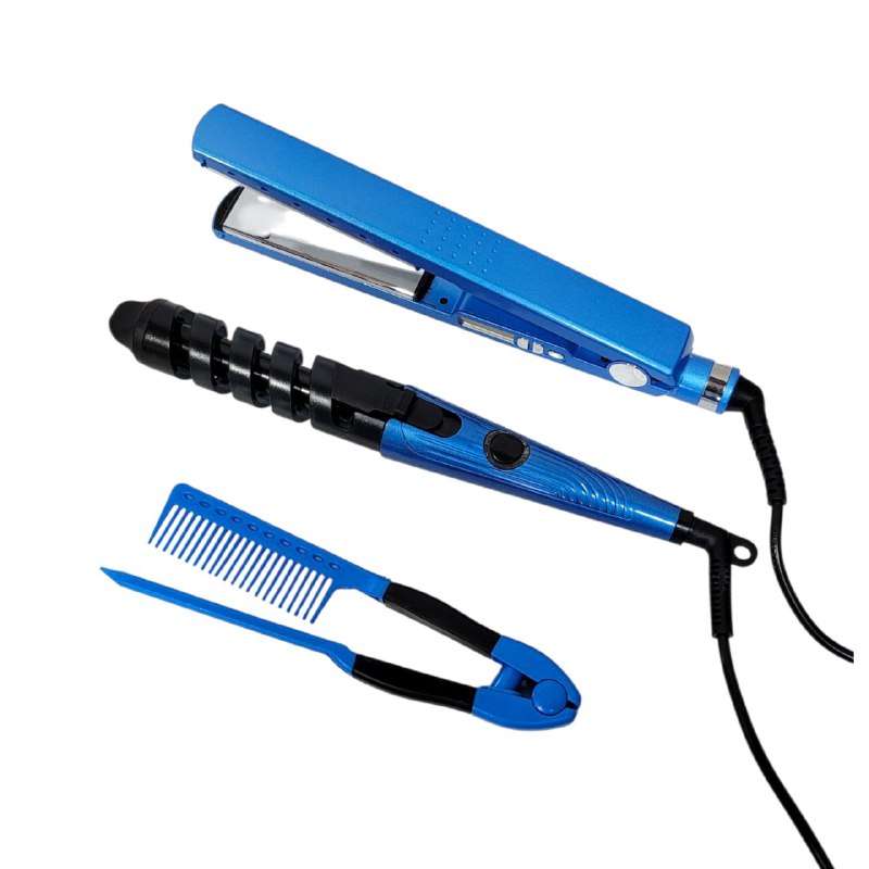 PLANCHA PARA EL CABELLO, RIZADORA Y PEINE, 450 GRADOS, AJUSTES DE TEMP