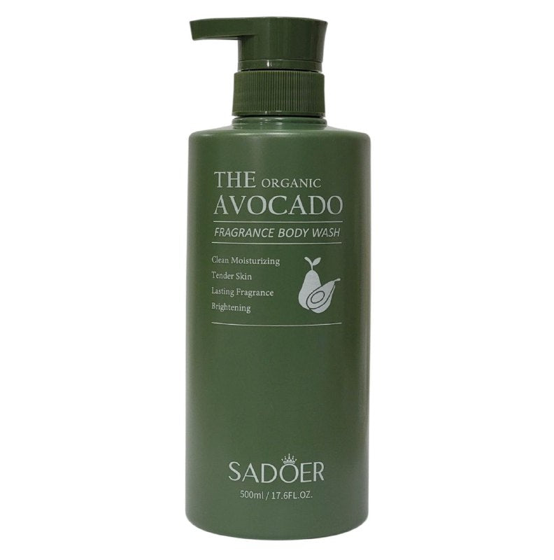 GEL DE DUCHA HIDRATANTE E ILUMINADOR CON FRAGANCIA DE AGUACATE ORGANICO SADOER 500ML