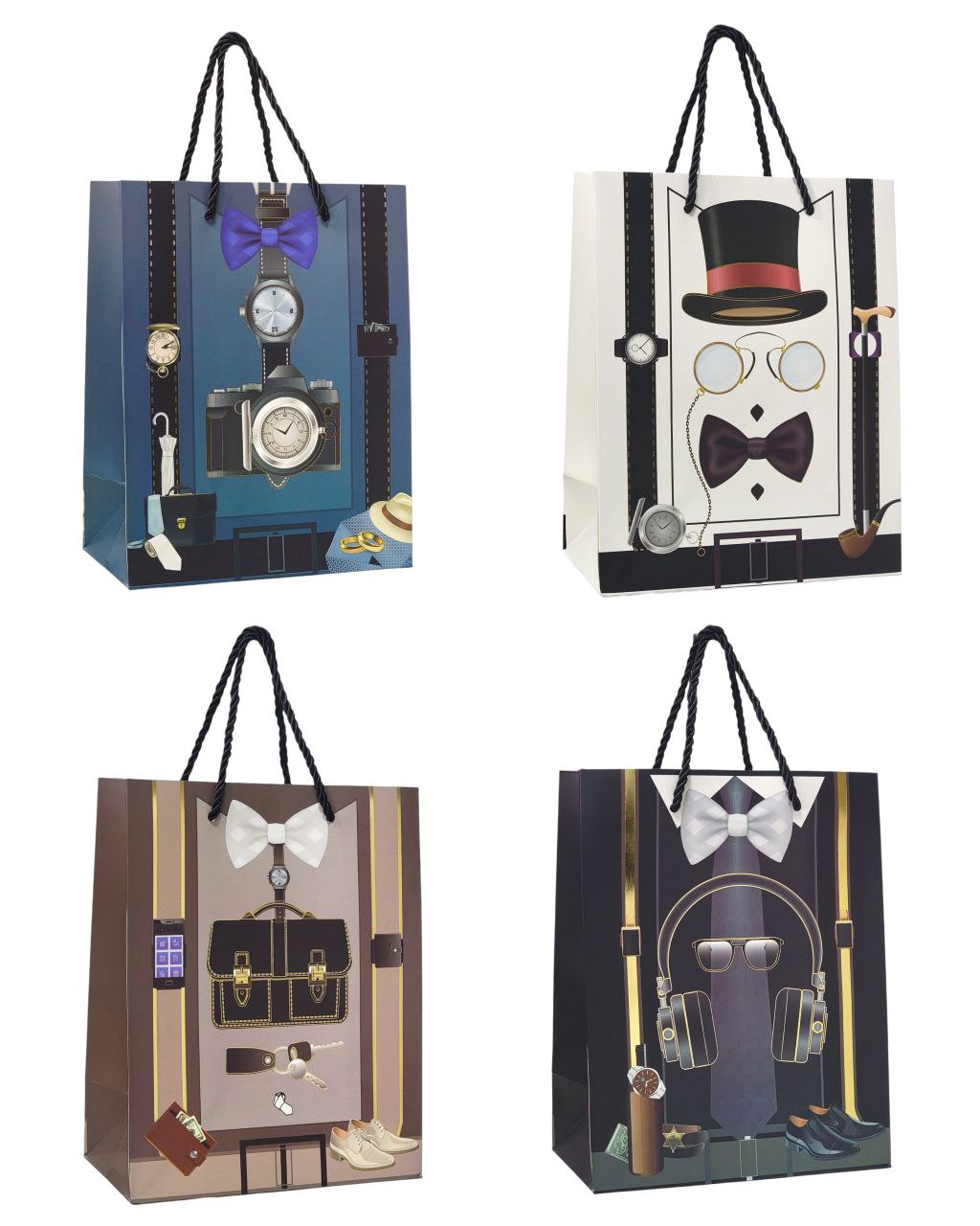 BOLSA DE REGALO PARA HOMBRE PEQUEÑA 18X10X23CM