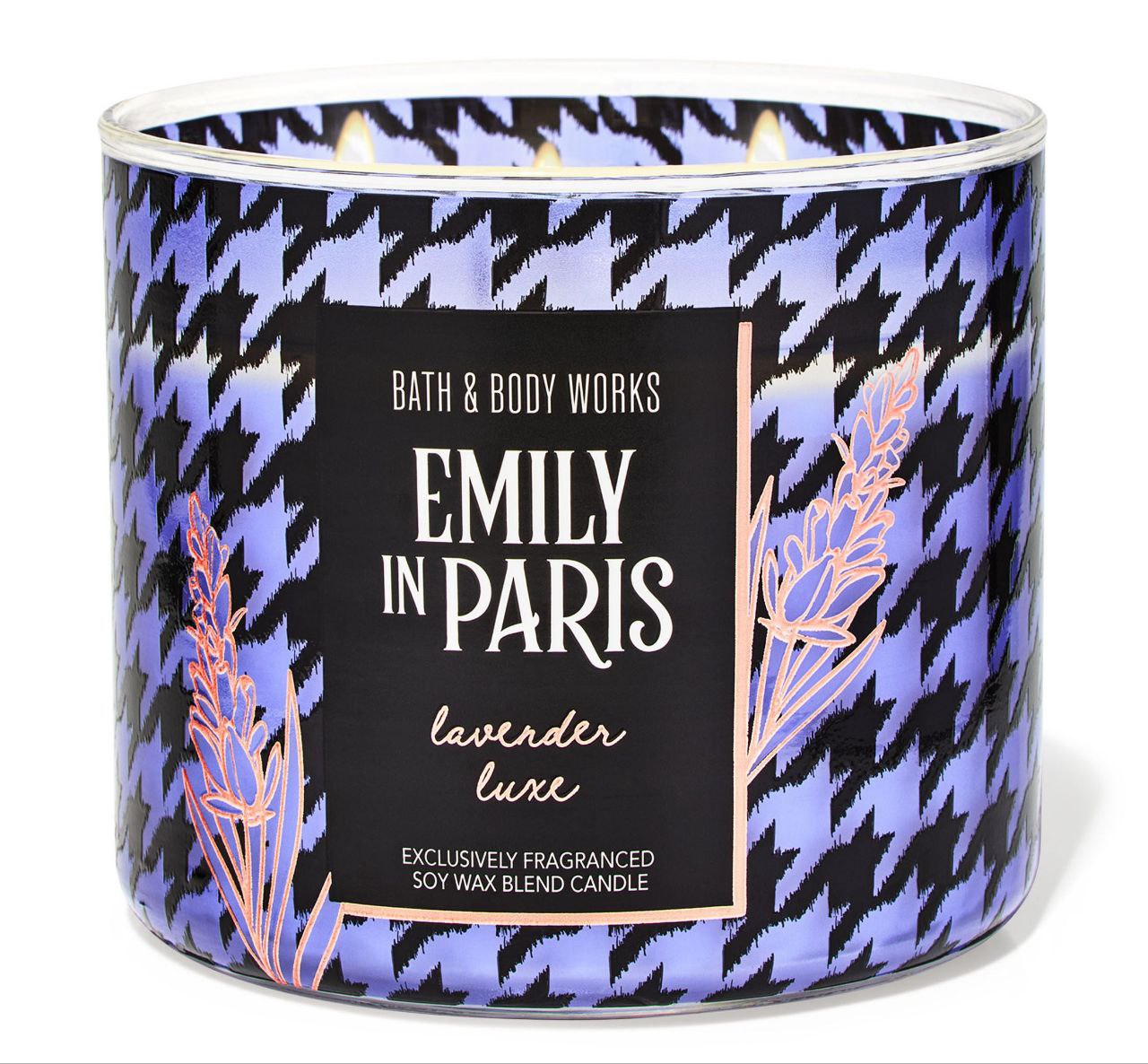 VELAS AROMATICAS DE MEZCLA DE CERA DESOJA CON FRAGANCIA EXCLUSIVA LAVANDA LUXE BATH & BODY WORKS EMILY IN PARIS