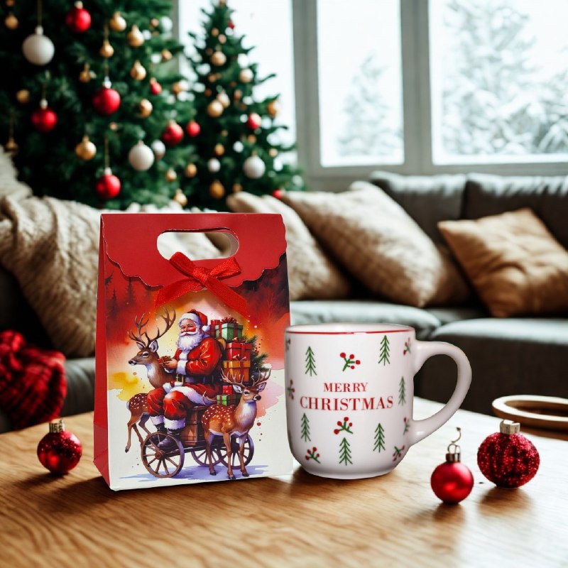 BOLSA DE REGALO NAVIDEÑA MINI PEQUEÑA 16X21CM