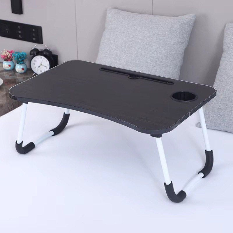 MESA PLEGABLE DE MADERA PARA COMPUTADORA PORTATIL EN EL SOFA O LA CAMA, BANDEJA AUXILIAR MULTIUSOS PARA DESAYUNO, LEER O  TRABAJAR