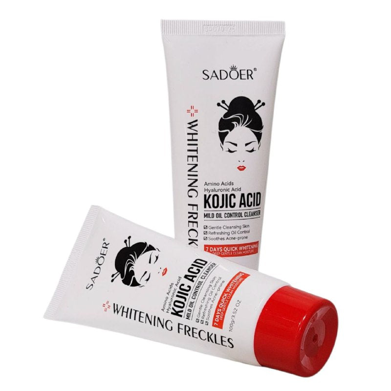 LIMPIADOR FACIAL SUAVE CON NIACINAMIDA Y ACIDO HIALURONICO, CONTROLA LA GRASA CON LA ESPUMA RICA Y DELICADA, LIMPIA LA SUCIEDAD Y BLANQUEA SADOER 100G