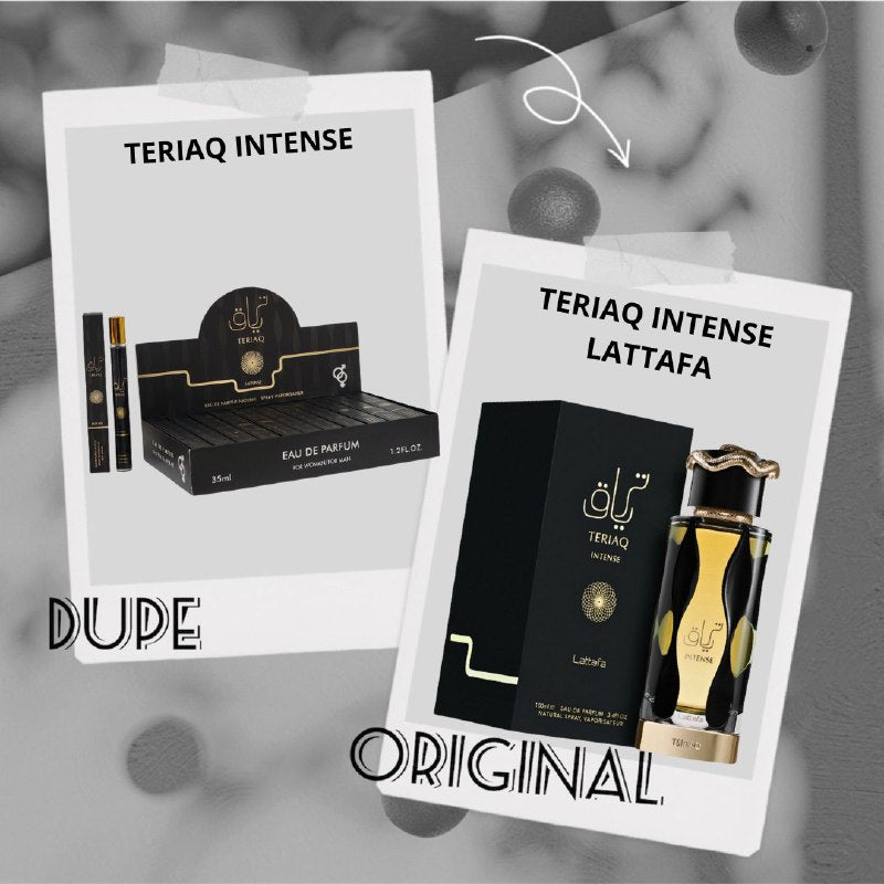 PERFUME EN TUBO PARA HOMBRE TERIAQ INTENSE EDP 35ML (H) (AROMA SIMILAR LATTAFA TERIAQ INTENSE)