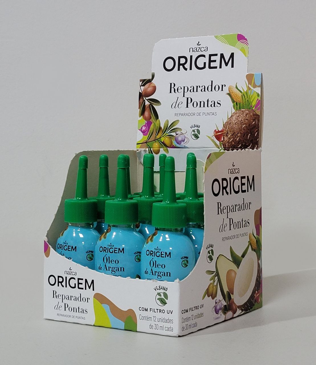 ACEITE PARA EL CABELLO DE ARGAN REPARADOR DE PUNTAS Y BLEND DE VITAMINAS NAZCA ORIGEM 30ML