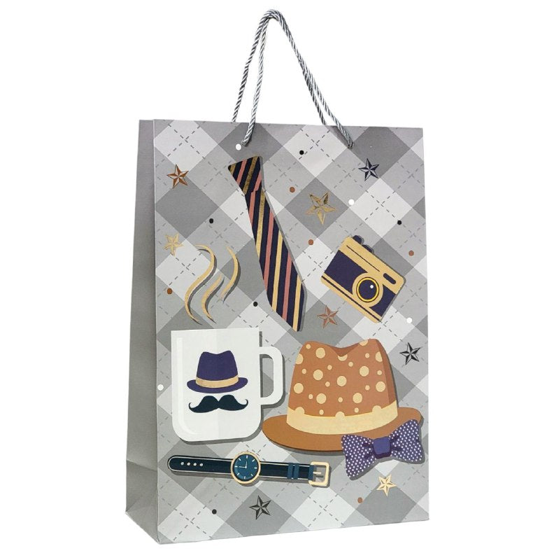 BOLSA DE REGALO PARA HOMBRE GRANDE 30X12X41.5CM