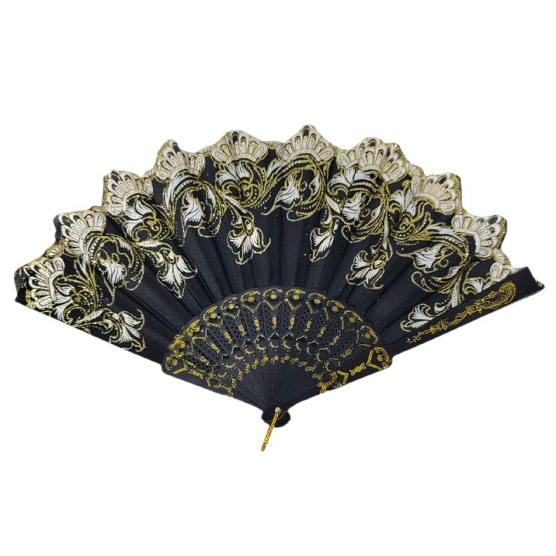 ABANICO DE ENCAJE PERSONAL DISEÑO CLASICO ELEGANTE 23.3X43CM, 6 ESTILOS