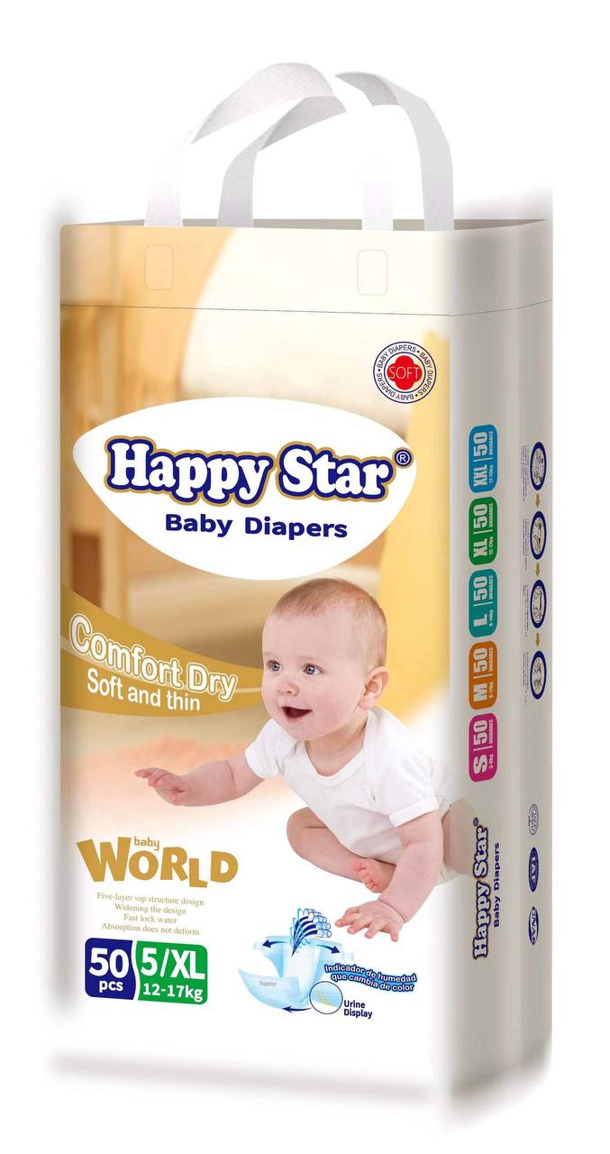 PAÑALES PARA NIÑOS HAPPY STAR 50UND