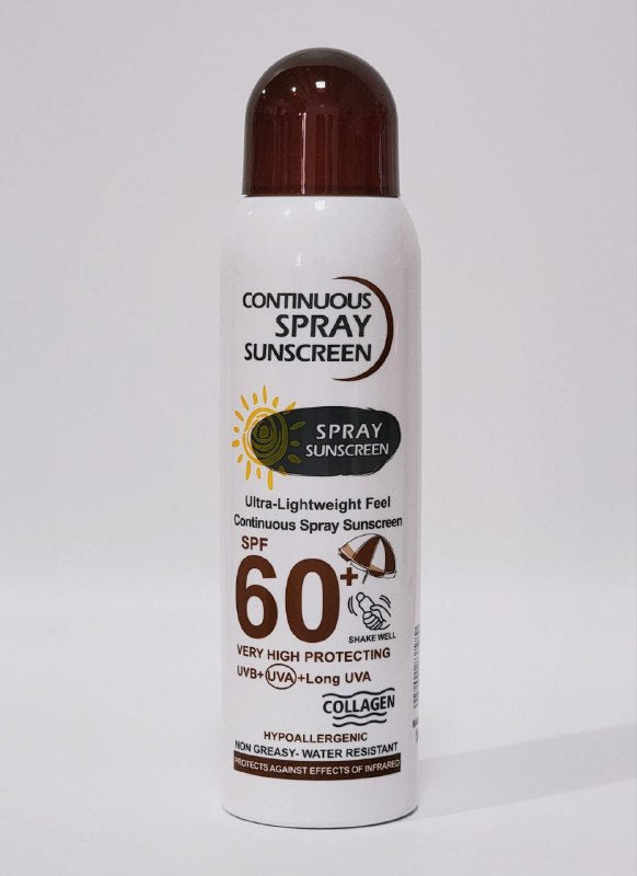 PROTECTOR SOLAR EN SPRAY CON COLAGENO SPF60, SENSACION LIGERA, HIPOALERGENICO, NO GRASO, RESISTENTE AL AGUA FRUIT OF THE WOKALI 230ML