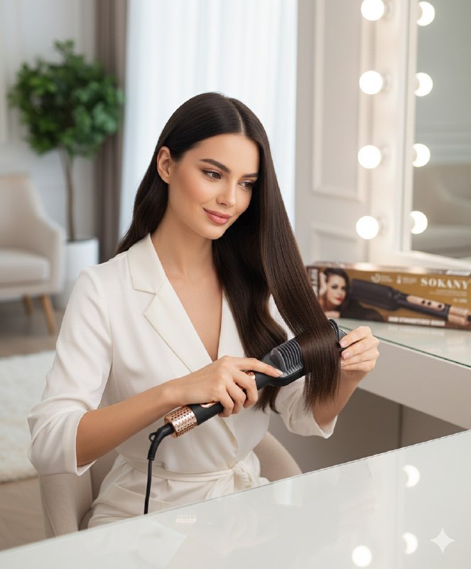 CEPILLO ALISADOR DE CABELLO 950F CONTROL INTELIGENTE DE TEMPERATURA SOKANY SK-1008