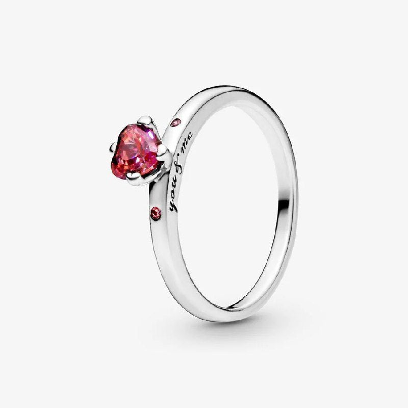 PANI2038 ANILLO PIEDRA ROJA PANDORA, PLATA 925