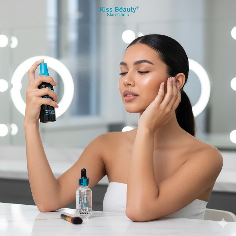 FIJADOR DE MAQUILLAJE 2 EN 1 CON PREBASE DE LARGA DURACION HIDRATANTES MATTE KISS BEAUTY 50ML+30ML