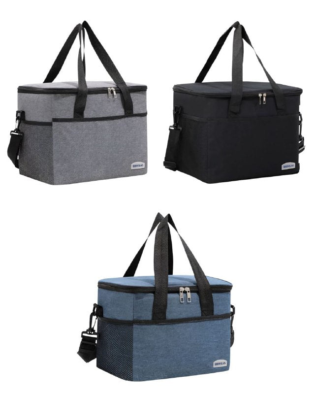 LONCHERA TERMICA DE GRAN CAPACIDAD, FACIL DE TRANSPORTAR, CAPA INTERNA IMPERMEABLE, AISLANTE DE CALOR, FACIL DE LIMPIAR, 3 COLORES 32X27CM