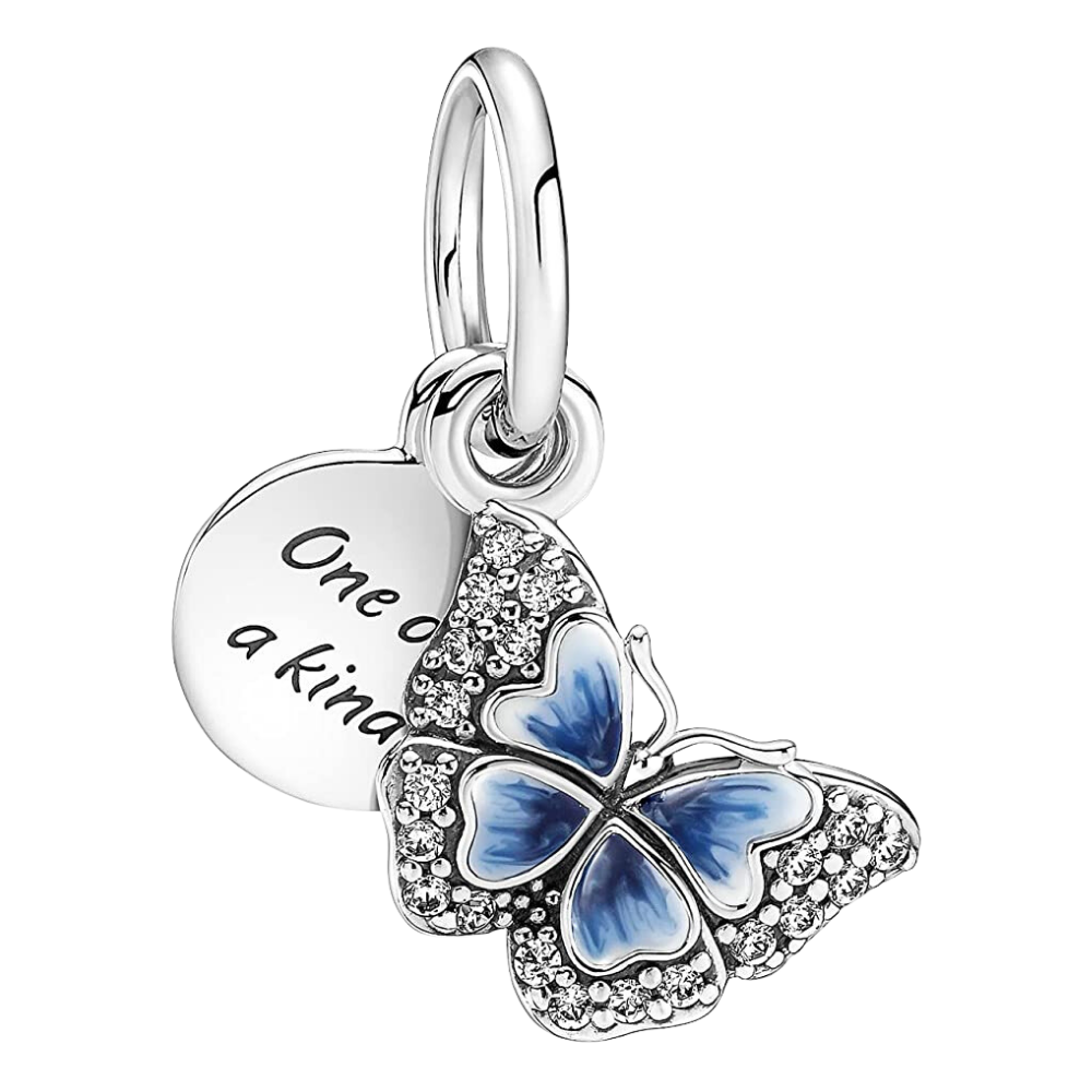 PCHARM2983$1 COLGANTE DOBLE DE MARIPOSA