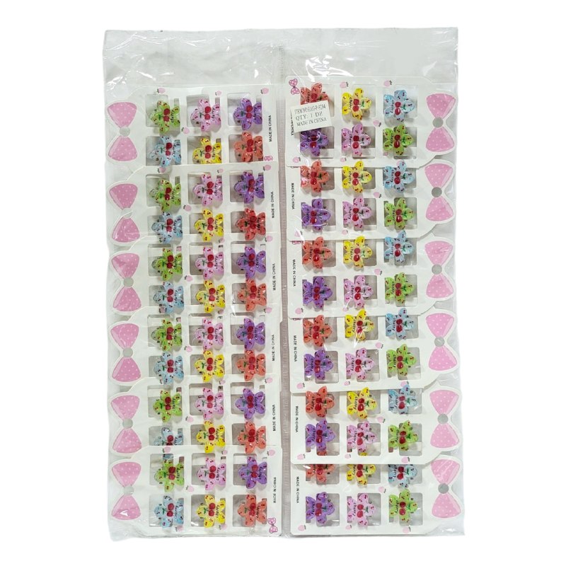 GANCHOS PARA EL CABELLO DE FLOR EN PAQUETE DE 72UND 2X2.5CM