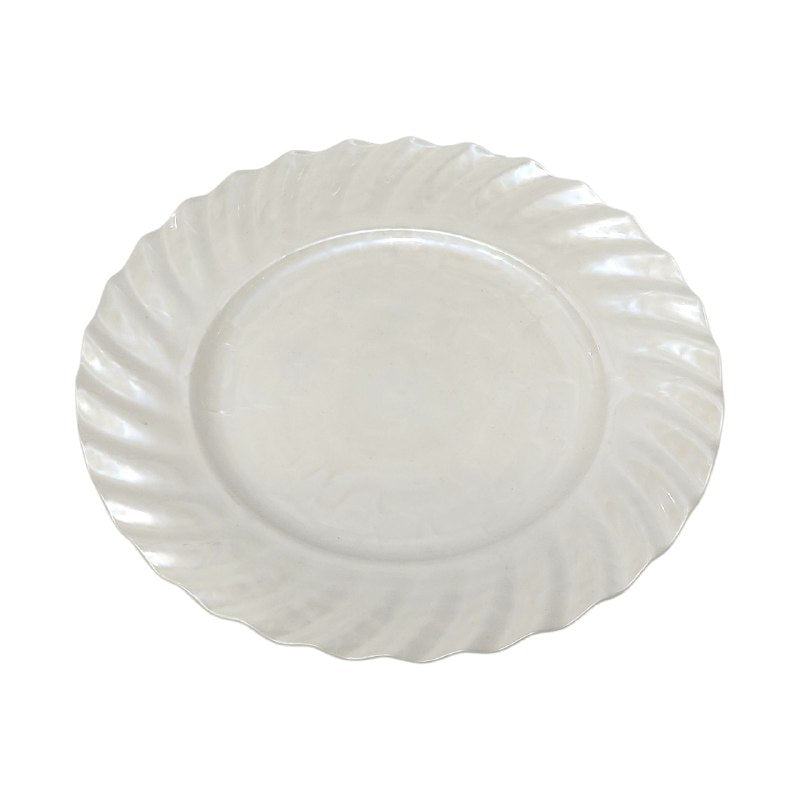 PLATO DE CARGA DECORATIVO NAVIDEÑO PERLA 32X32CM