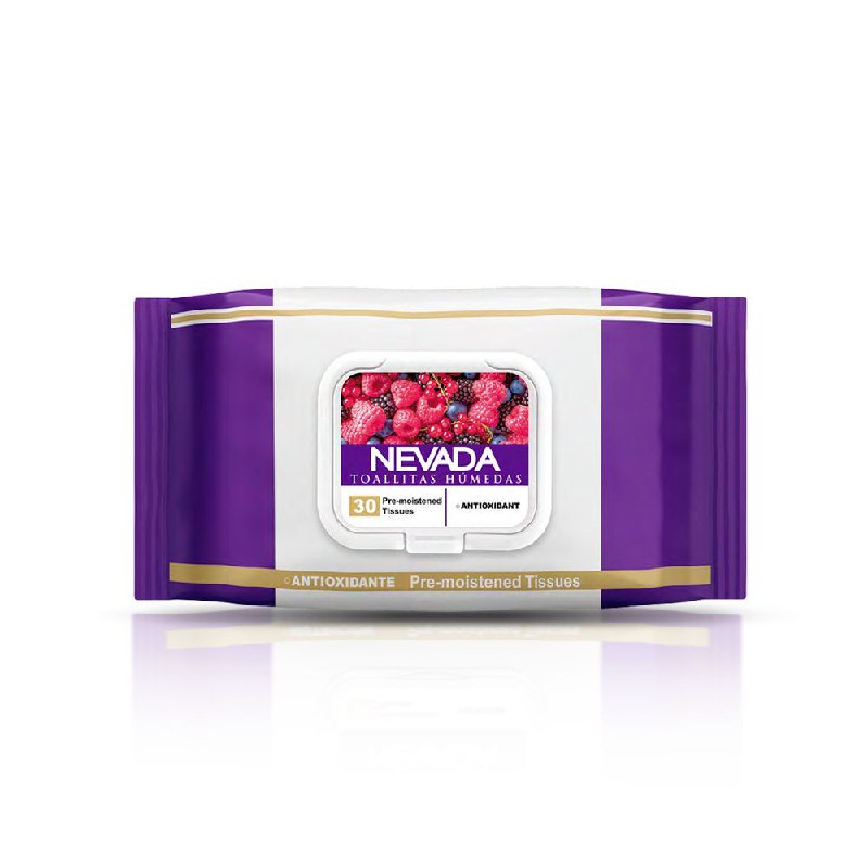 TOALLITAS HUMEDAS FACIALES LIMPIADORAS DE FRUTOS DEL BOSQUE NEVADA 30UND