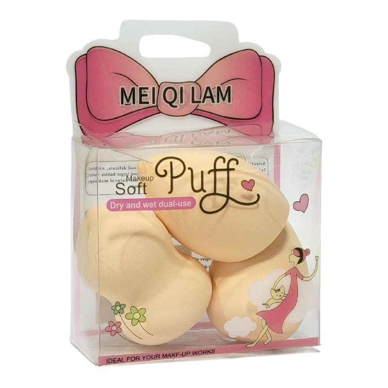 SET DE ESPONJAS DE MAQUILLAJE 3PCS SOFT PUFF