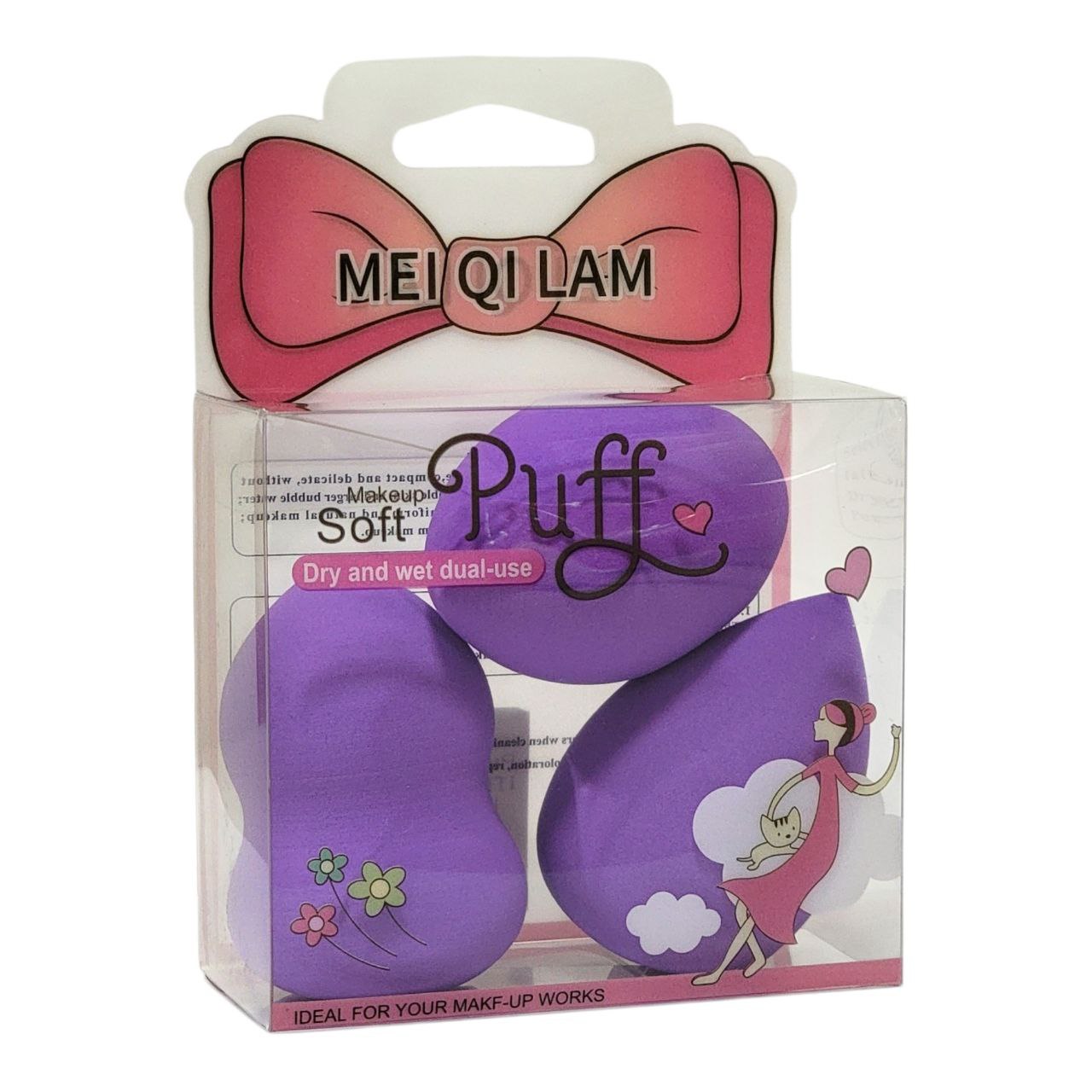 SET DE ESPONJAS DE MAQUILLAJE 3PCS SOFT PUFF