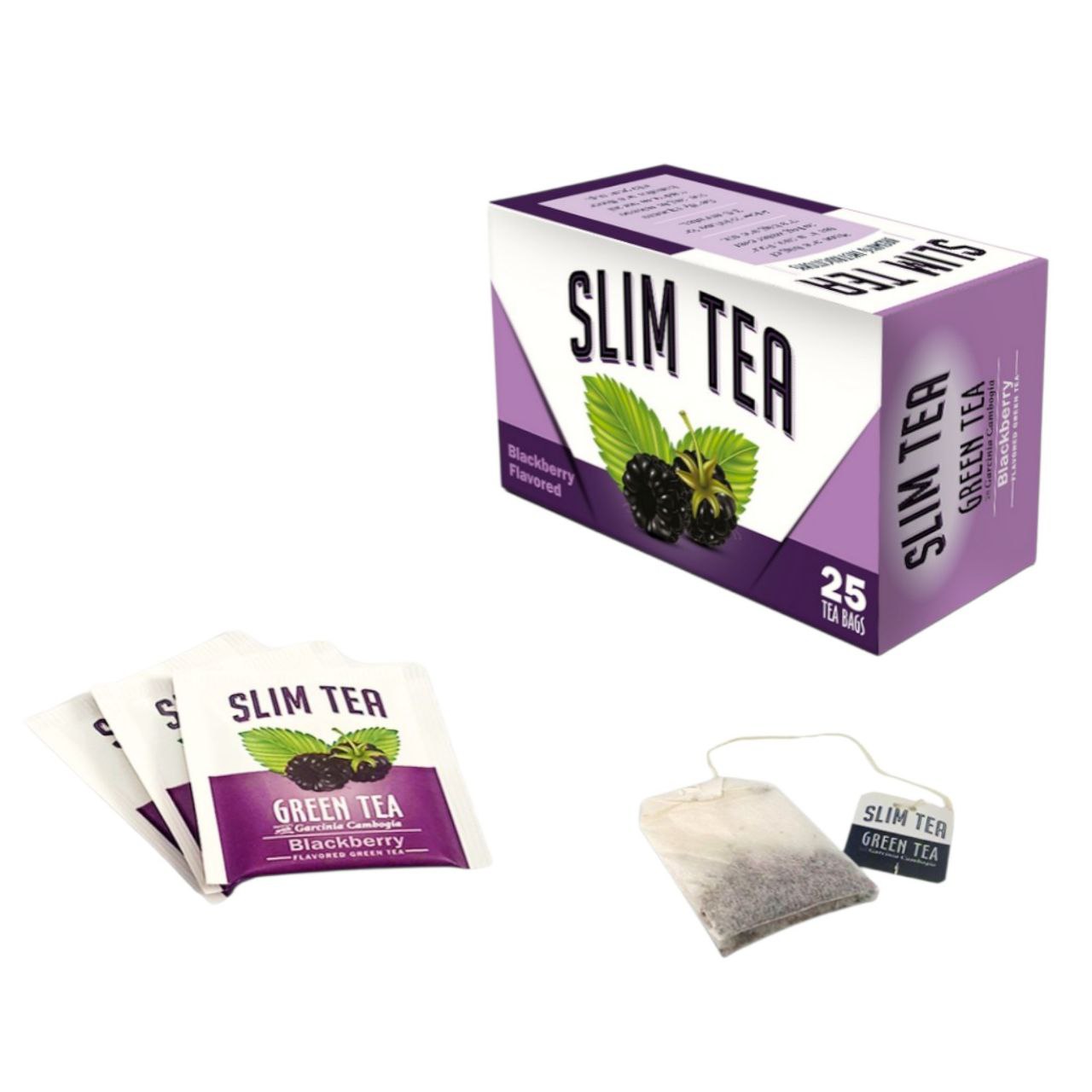 SUPLEMENTO HERBAL TÉ VERDE PARA ADELGAZAR SABOR A MORA 25UND SLIM TEA