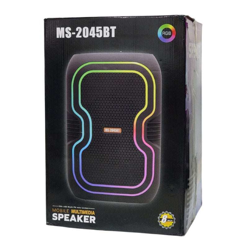 PARLANTE ALTAVOZ INALAMBRICO CON LUCES RGB DE PANEL COMPLETO, BATERIA DE ALTA CAPACIDAD Y 50W DE POTENCIA, SONIDO ENVOLVENTE Y MICROFONO PARA KARAOKE MS-2044BT BENELI HOME