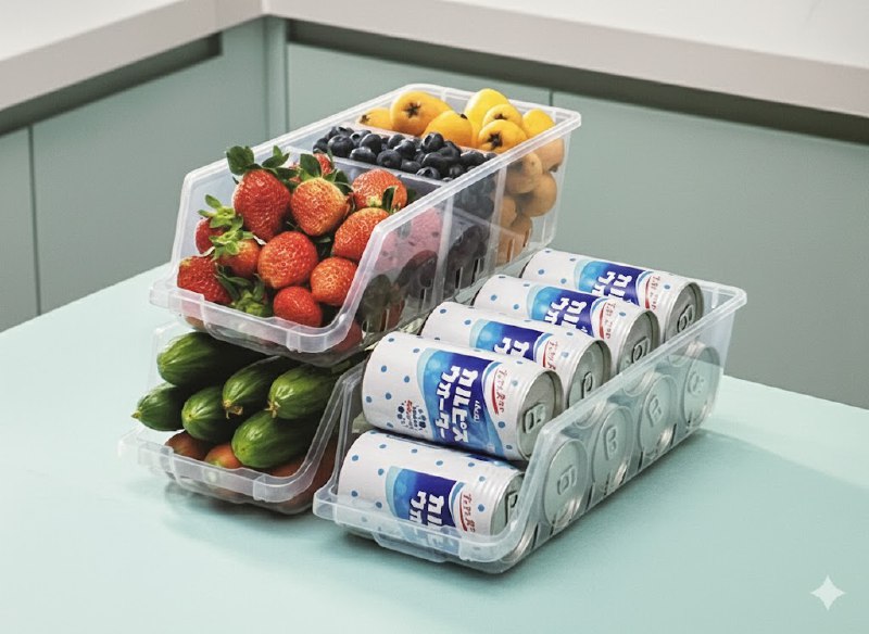 ORGANIZADOR RECIPIENTE DE ALMACENAMIENTO TRANSPARENTE MULTIUSOS DE PLASTICO