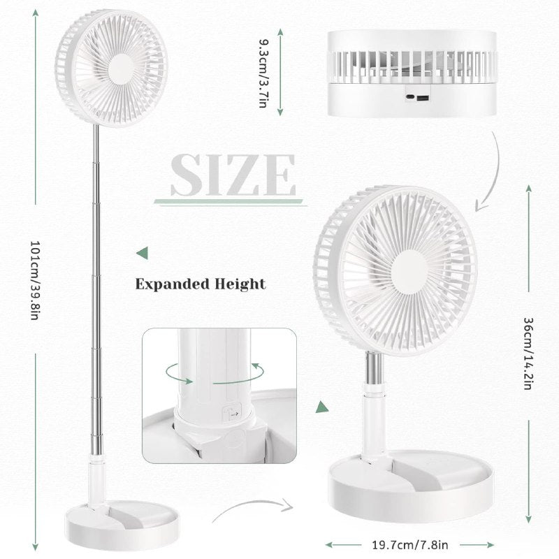 VENTILADOR DE ESCRITORIO PORTATIL PLEGABLE CON SOPORTE DE PEDESTAL AJUSTABLE 180° WINDWAVER