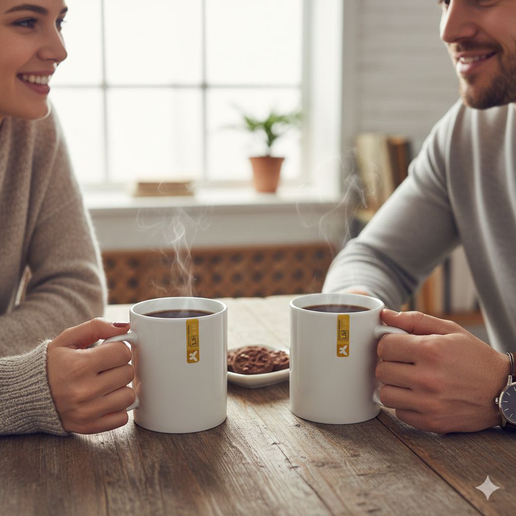 TAZA DE CERÁMICA DE ALTA RESISTENCIA LIFE ART 9CMX 8CM