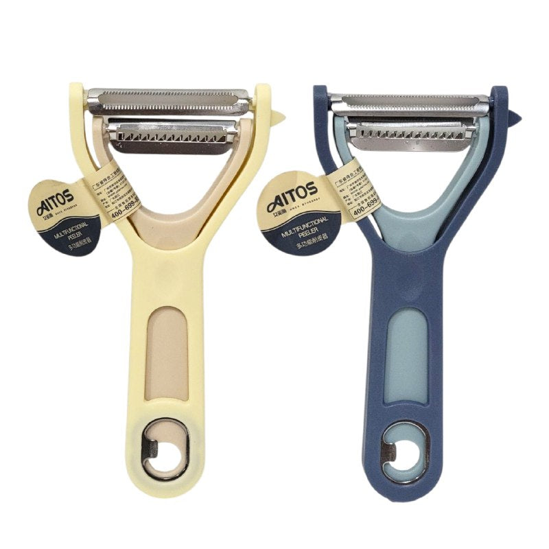 PELADOR DE VERDURAS DE ACERO INOXIDABLE DE ALTA CALIDAD LUCKY HOME 2 ESTILOS 8X17CM