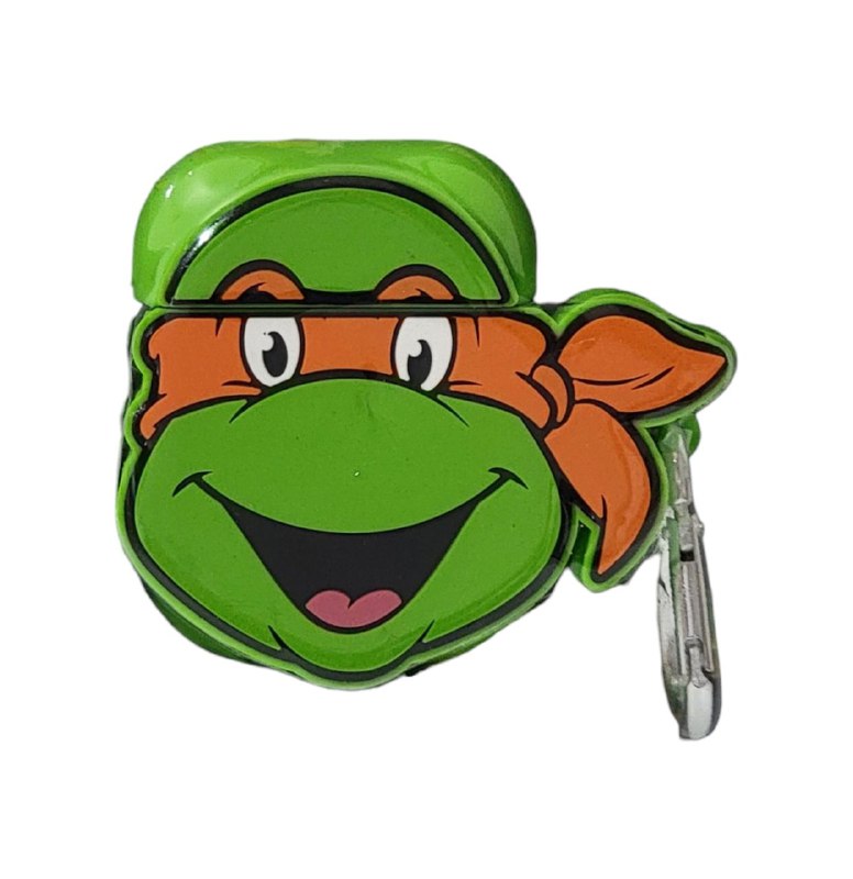 FUNDA PROTECTORA PARA AIRPODS DE PVC FLEXIBLE TEENAGE MUTANT NINJA TURTLES