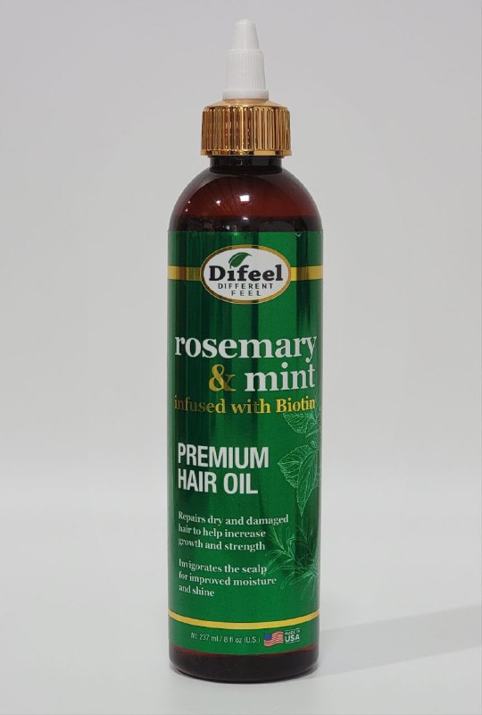 ACEITE PARA EL CABELLO PREMIUM, CABELLO SECO AUMENTA EL CRECIMIENTO HIDRATANTE DIFEEL ROSEMARY & MINT 237ML