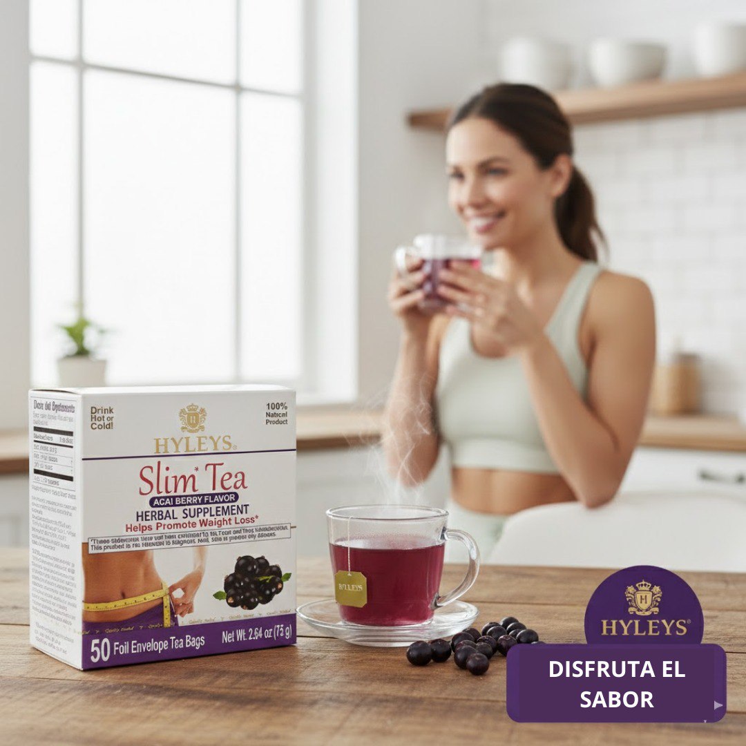 SUPLEMENTO HERBAL TÉ PARA ADELGAZAR SABOR BAYA DE ACAI 50UND HYLEYS