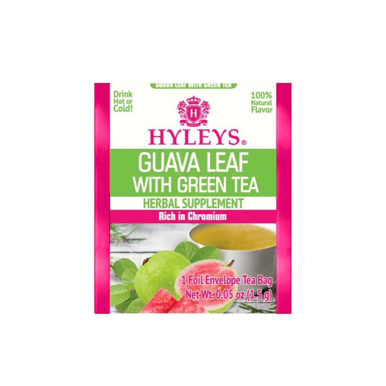 SUPLEMENTO HERBAL TE DE HOJA DE GUAYABA CON TÉ VERDE 25UND HYLEYS