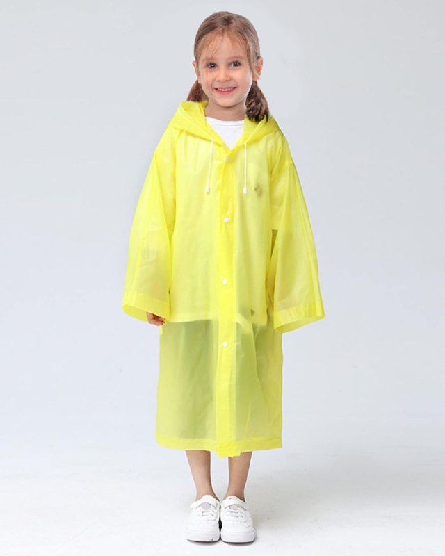 CAPOTE PARA LLUVIA IMPERMEABLE PARA NIÑOS LIGERO Y FACIL DE LLEVAR 5 COLORES EVA CHILDREN RAINCOAT