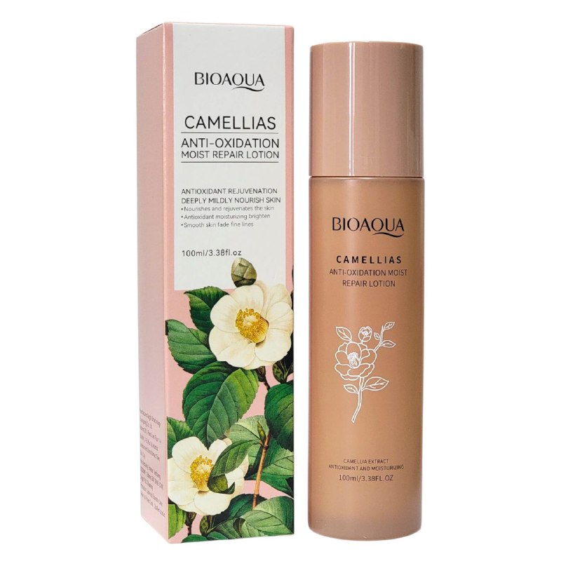 CREMA FACIAL, LOCION REPARADORA HUMEDA, ANTIOXIDANTE DE ESENCIA DE CAMELIA, HIDRATA PROFUNDAMENTE Y REPARA LA PIEL BIOAQUA 100ML