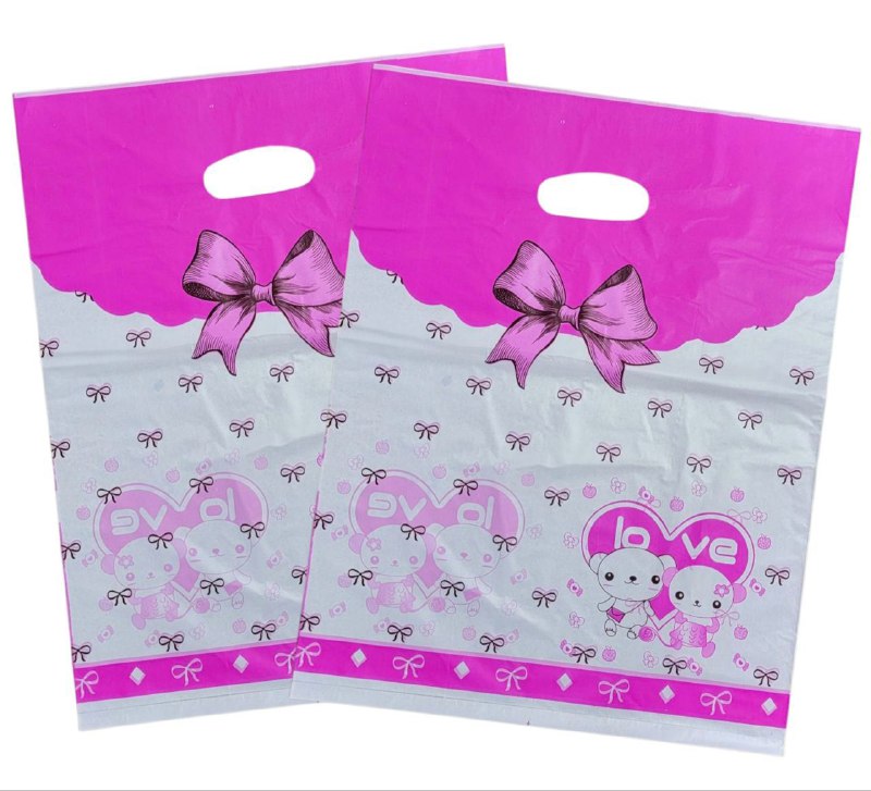 BOLSA DE REGALO PLASTICA EXTRA GRANDE 35X45CM, PAQUETE 100UND