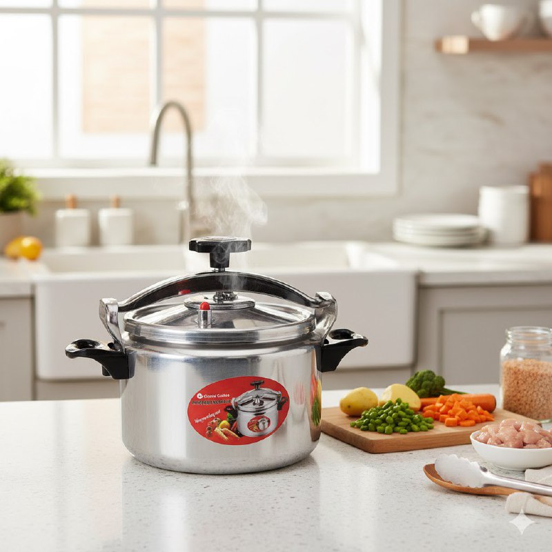 MAQUINA OLLA DE PRESION DE ALTA CALIDAD ELEGANTE Y RAPIDA COCCION CON CAPACIDAD DE 5L CRYSTAL CUISINE