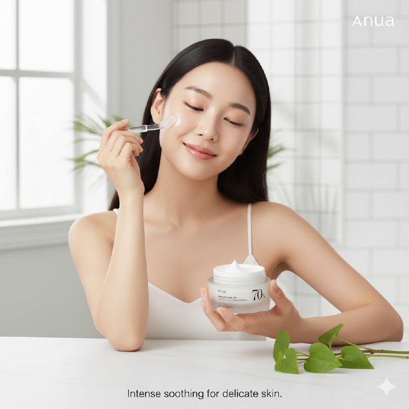 CREMA FACIAL COREANO CALMANTE INTENSIVA PARA PIEL ESTRESADA ANUA 50ML