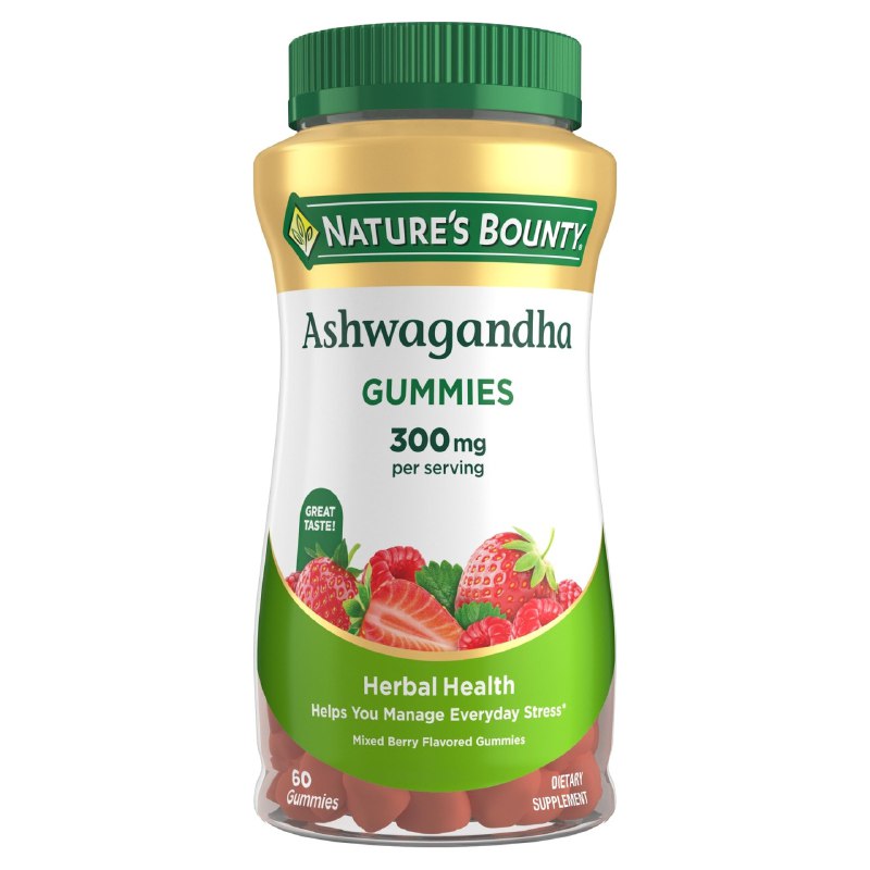 VITAMINAS EN GOMITAS DE ASHWAGANDHA PARA EL ESTRES NATURES BOUNTY 60UND