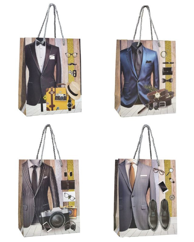 BOLSA DE REGALO PARA HOMBRE PEQUEÑA 18X10X23CM