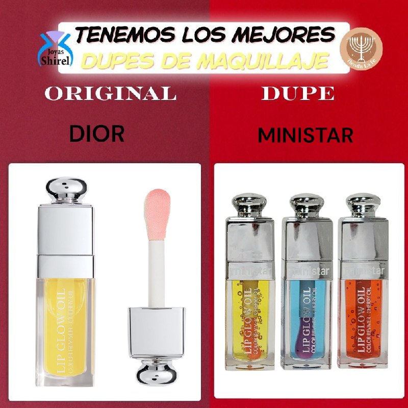 BRILLO LABIAL ACEITE REVITALIZANTE DE CEREZA MINISTAR 12ML DUPE DE CHRISTIAN DIOR