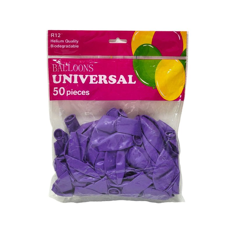 DECORACION ADORNO PAQUETE DE GLOBOS DE LATEX PARA CUMPLEAÑOS 50UND BALLOONS UNIVERSAL