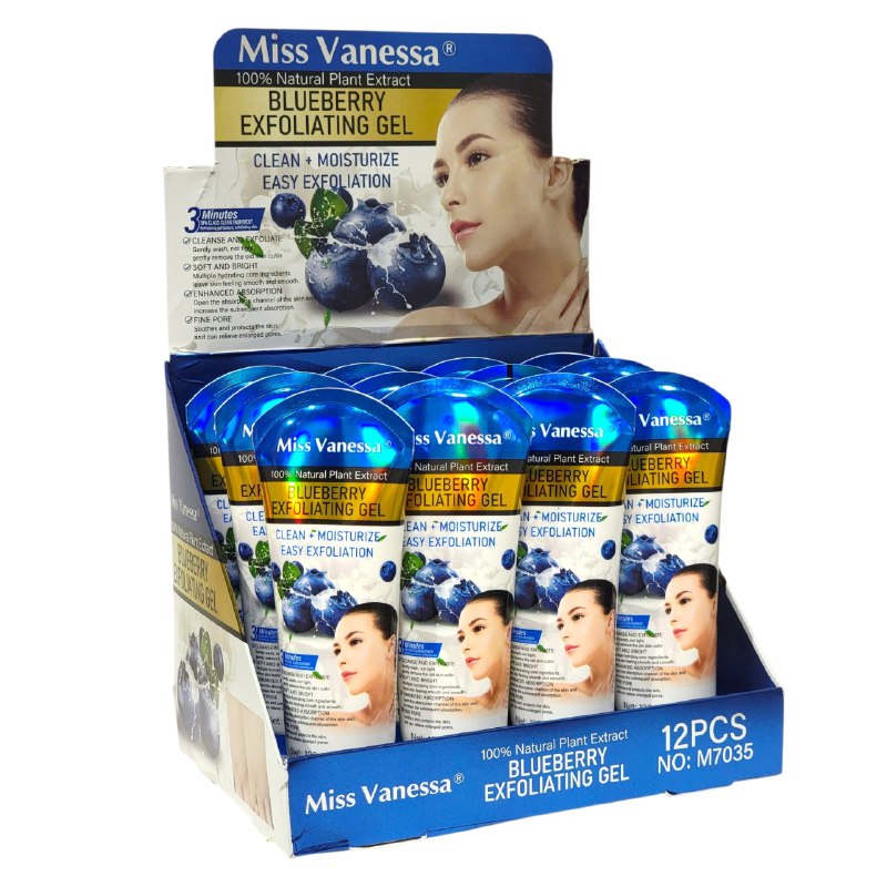 CREMA FACIAL EXFOLIANTE DE ARANDANOS SUAVIZANTE REFRESCANTE MISS VANESSA 120ML