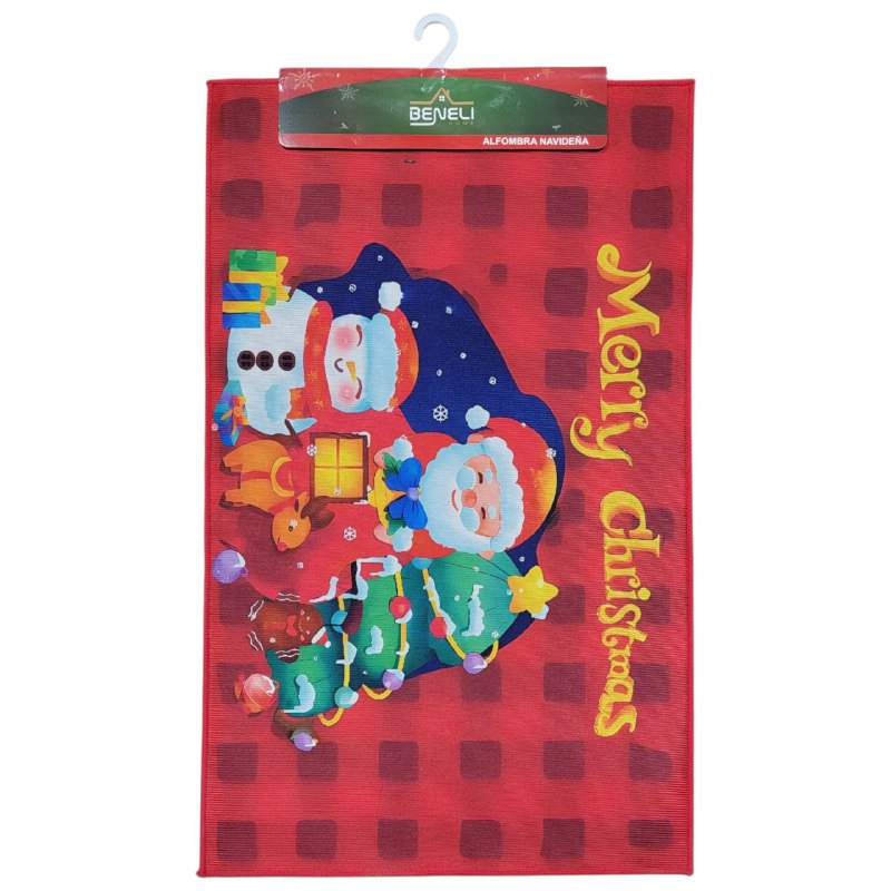 ALFOMBRAS DECORATIVAS NAVIDEÑAS PARA PISO ELEGANTES Y FESTIVAS 50X80CM, CREAN UNA ATMOSFERA MAGICA EN TU ENTRADA, COCINA O PASILLO BENELI HOME 6 ESTILOS