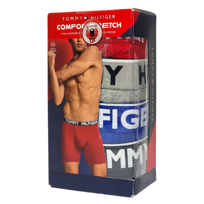 ROPA INTERIOR PARA CABALLERO TOMMY HILFIGER COMFORT STRETCH BOXER BRIEF 4 UNIDADES TALLA XTRA LARGE 36-38 (XL)