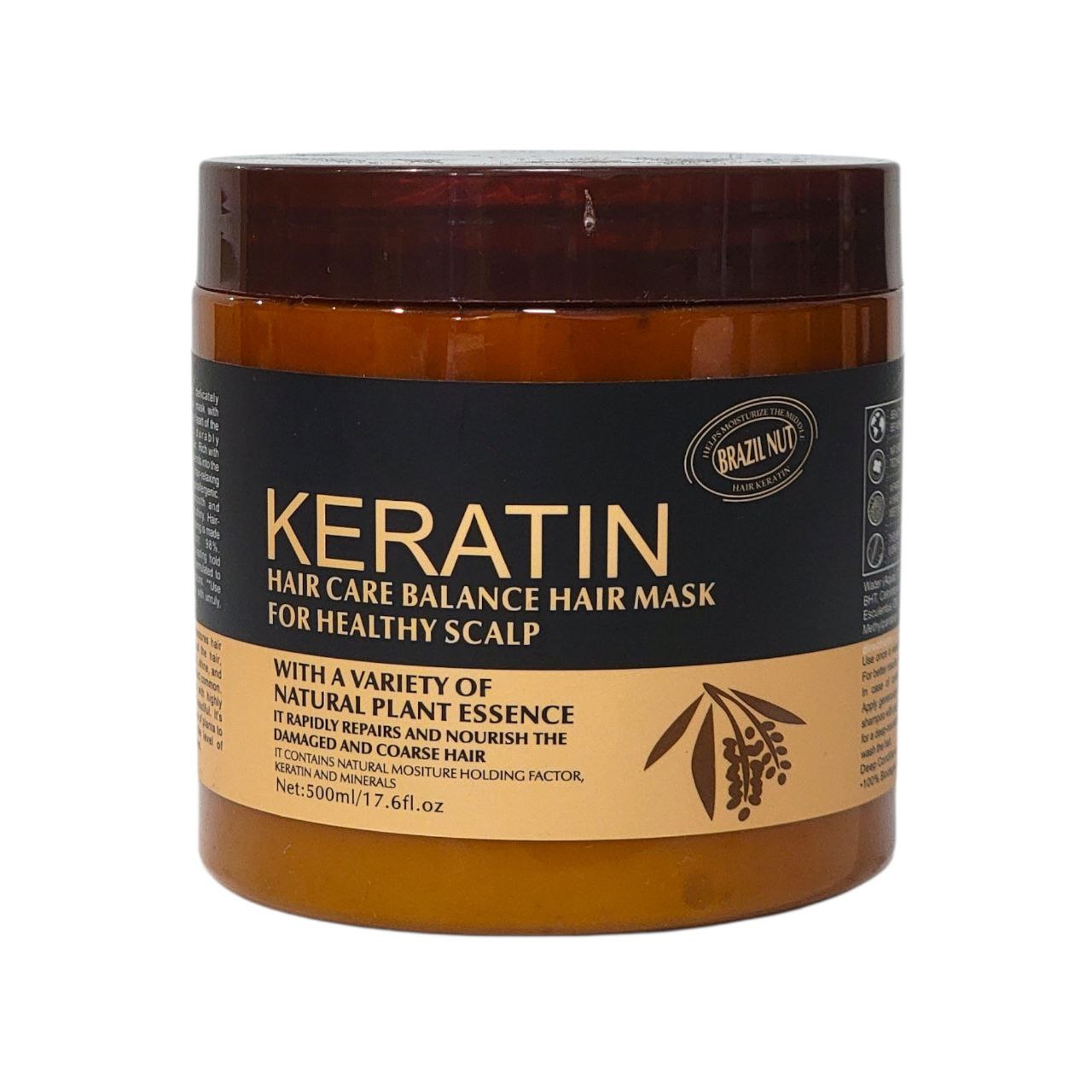 MASCARILLA PARA EL CABELLO EQUILIBRANTE DE QUERATINA BRAZIL NUT KERATINE 500ML