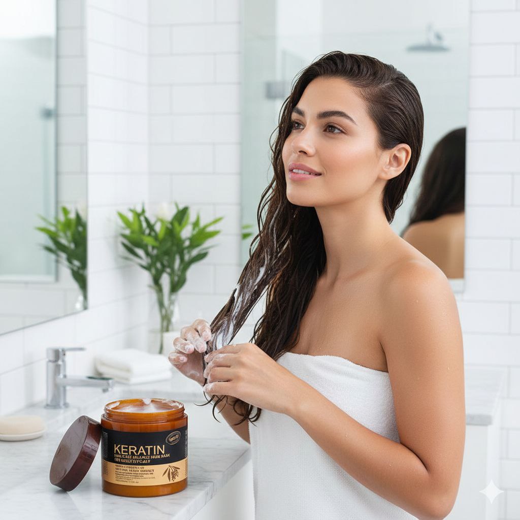 MASCARILLA PARA EL CABELLO EQUILIBRANTE DE QUERATINA BRAZIL NUT KERATINE 500ML