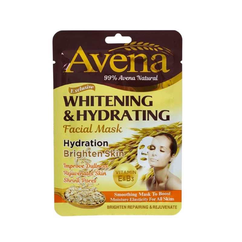 MASCARILLA FACIAL DE AVENA BLANQUEADORA E HIDRATANTE, ACIDO HIALURONICO, VITAMINA E Y B3, HIDRATACION INTENSIVA PARA EL ROSTRO PIEL SALUDABLE FRUIT OF THE WOKALI PROFESSIONAL CARE 30ML