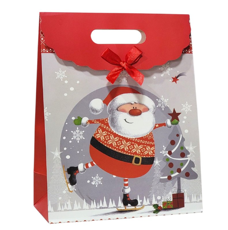 BOLSA DE REGALO NAVIDEÑA MEDIANA 31X24CM